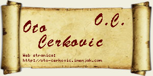 Oto Čerković vizit kartica